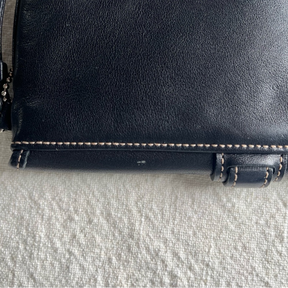 Coach Black Leather Wristlet with Buckle - Picture 5 of 7